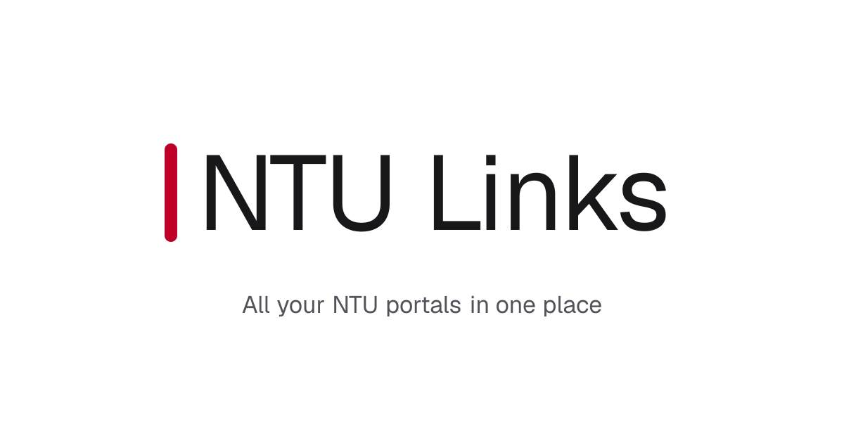 NTU Year 1 Guide | NTU Links